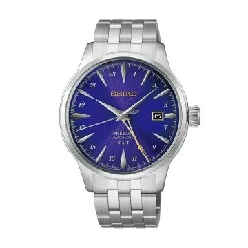 Seiko 145th Anniversary Presage Cocktail Time GMT Edo Purple Limited Edition Watch HCB006J1