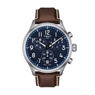 Tissot Chrono L Blue Dial Brwn Lthr Strap T1164171604200