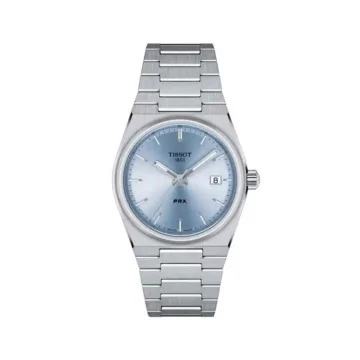 Tissot PRX 35mm Unisex Watch T137.210.11.351.00 Pale Blue Dial Steel Bracelet