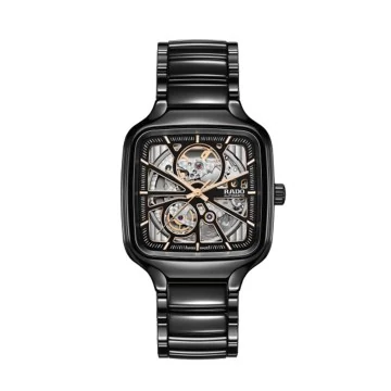 Rado True Square Skeleton Black Mens Watch R27086162 Front