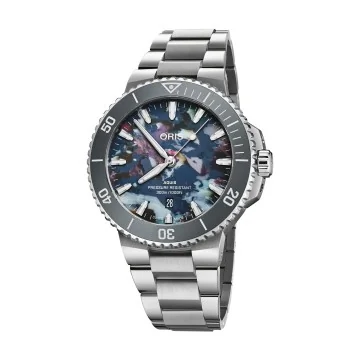 Oris Aquis Date Upcyle 43.5mm Unisex Watch 01 733 7789 4150-07 8 23 04PEB
