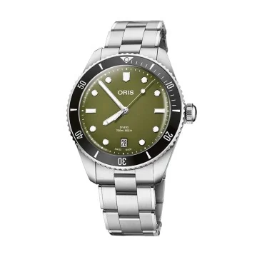 Oris Divers Date Automatic 39mm Watch 01 733 7795 4057-Set