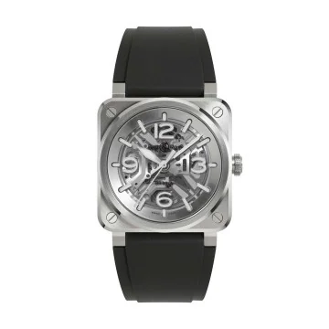 Bell & Ross BR-03 Skeleton Steel 41mm Watch BR03A-BL-SKST/SRB