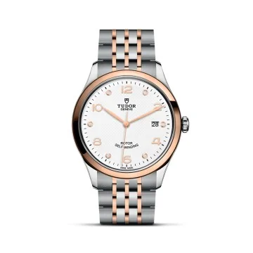 TUDOR 1926 M91551-0011 White Dia Dot Dial RG Bi Metal Bracelet