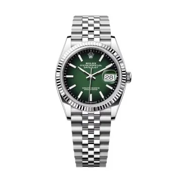 ROLEX Pre-Owned Datejust 36mm Green Watch 126234