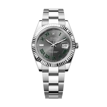 Pre-Owned Rolex Datejust 41mm Wimbledon Dial Watch 126334