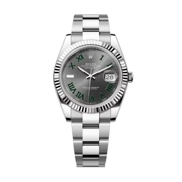 Pre-Owned Rolex Datejust 41mm Wimbledon Dial Watch 126334