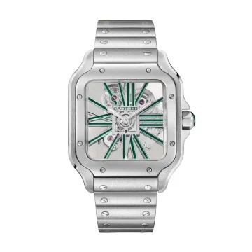 Pre-Owned Santos de Cartier Skeleton Watch WHSA0028