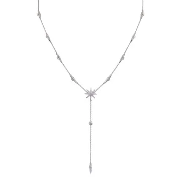 Carat* London Stella Silver Mimosa Cubic Zirconia Necklet 23770-1