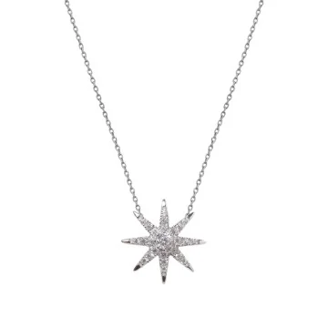 Carat* London Stella Silver Atrias Cubic Zirconia Necklet 23803-1