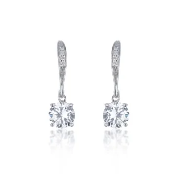Silver Cubic Zirconia Drop Earrings