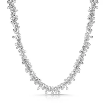 Silver Textured Necklet