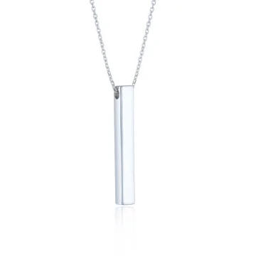 Sterling Silver Bar Necklace