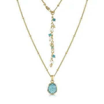 18ct Yellow Gold Vermeil Green White Jade Pendant