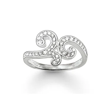 Thomas Sabo Sterling Silver Cubic Zirconia Ring TR1953-051-14