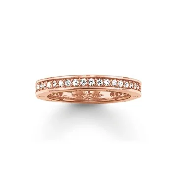Thomas Sabo Rose Gold Cubic Zirconia Eternity Ring TR1700-416-14