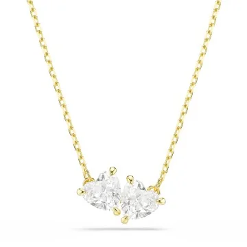 Swarovski Gold-Tone Mesmera Twin Hearts Pendant 5733475