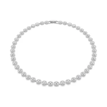 Swarovski Una Angelic White Crystal Rhodium Plated Necklace 5117703