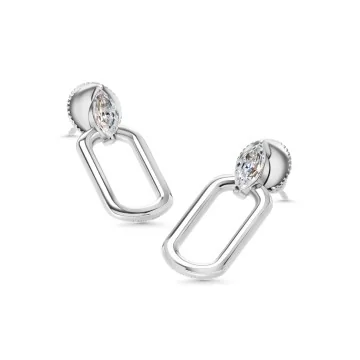 CARAT* Tori White Gold Plated Silver Marquise Earrings CE925W-TORI