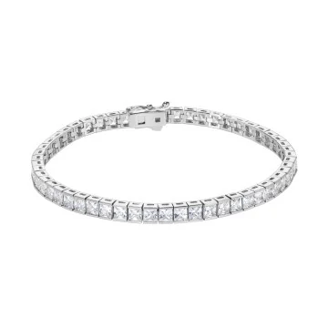 CARAT* Kayla White Gold Plated Cubic Zirconia Bracelet CB925W-KAYL-W2-L