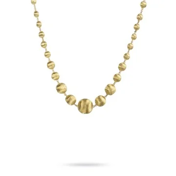 Marco Bicego Africa 18ct Yellow Gold Engraved Necklet CB1416 E
