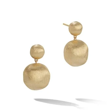 Marco Bicego Africa 18ct Yellow Gold Yellow Gold Oval Drop Earrings OB921 Y 02
