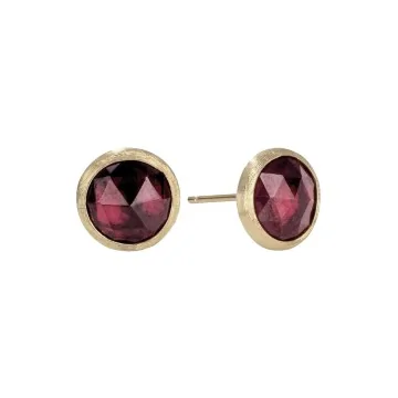 Marco Bicego Jaipur 18ct Yellow Gold Red Garnet Earrings OB957 RG01 Y 02