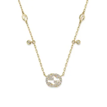 Gucci Interlocking Yellow Gold Necklace YBB729402002