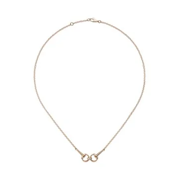 Gucci Horsebit Rose Gold & Diamond Ladies Necklace YBB796833001
