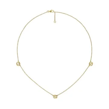 Gucci 18ct Yellow Gold Interlocking Necklet YBB 874195 001