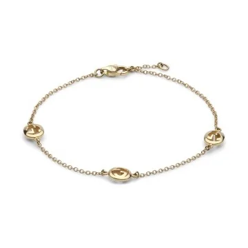 Gucci 18ct Yellow Gold Interlocking Chain Bracelet 18cm YBA 87421 4001