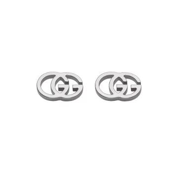 GG Running 18ct White Gold Stud Earrings YBD094074001