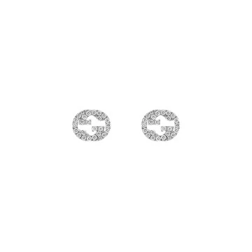 Gucci Interlocking White Gold Earrings YBD729408004