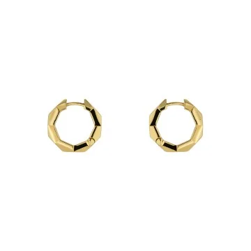 Gucci 18ct Yellow Gold Link to Love Studded Hoop Earrings YBD786727002