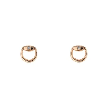 Gucci Horsebit Rose Gold & Diamond Ladies Earrings YBD796166001
