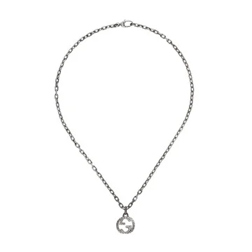 Gucci Interlocking 45cm Sterling Silver Necklace YBB455307002