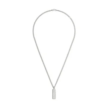 Gucci Tag Silver Necklace YBB774055002