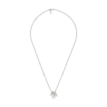 Gucci Interlocking Sterling Silver Necklace YBB776996002