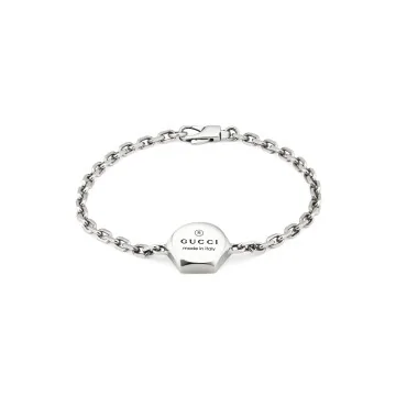 Gucci Trademark Sterling Silver 19cm Bracelet YBA779169002 - Size XL