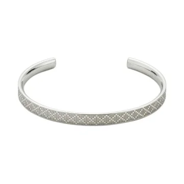 Gucci Diamante Sterling Silver Bangle 17cm YBA 843596 001 17