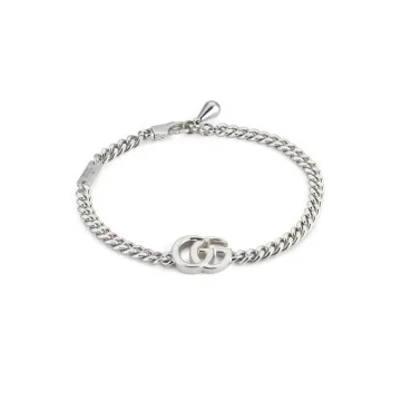 Gucci GG Marmont Silver Chain Bracelet YBA814917001 - Size XL