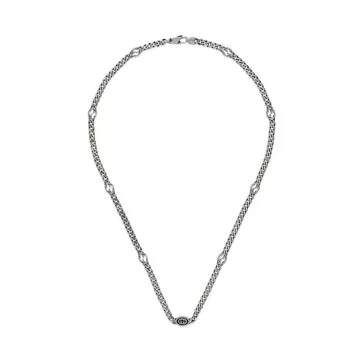 Gucci Interlocking Aria Silver Unisex Necklace YBB678661002