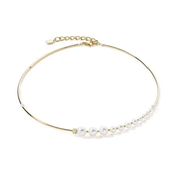 Coeur De Lion Yellow Gold Tone Pearl Gradient Necklet 1102/10-1416