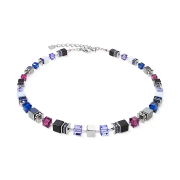 Coeur De Lion GeoCUBE® Precious Blue Moon Statement Necklace 3039100708