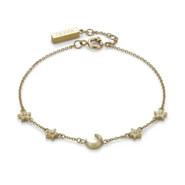 Olivia Burton Signature Celestial Mini North Star & Moon Gold Plated Bracelet 24100624