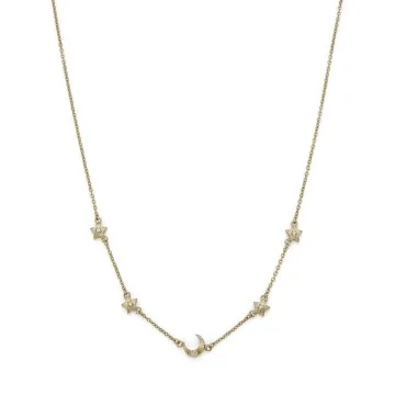Olivia Burton Signature Celestial Mini North Star & Moon Gold Plated Necklace 24100621