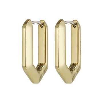 Olivia Burton Signature Honeycomb Geo Gold Plated Hoop Earrings 24100613