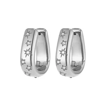 Olivia Burton Classic Celestial Crystal Silver Tone Hoop Earrings 24100643