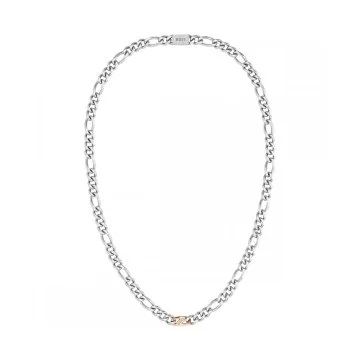 BOSS Rian Two Tone Link Mens Chain Necklace 1580586