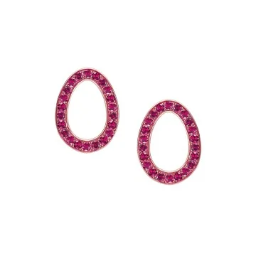 Fabergé Colours of Love Rose Gold Sasha Ruby Egg Stud Earrings 1554EA2788 1